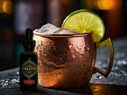 Rhubarb Moscow Mule